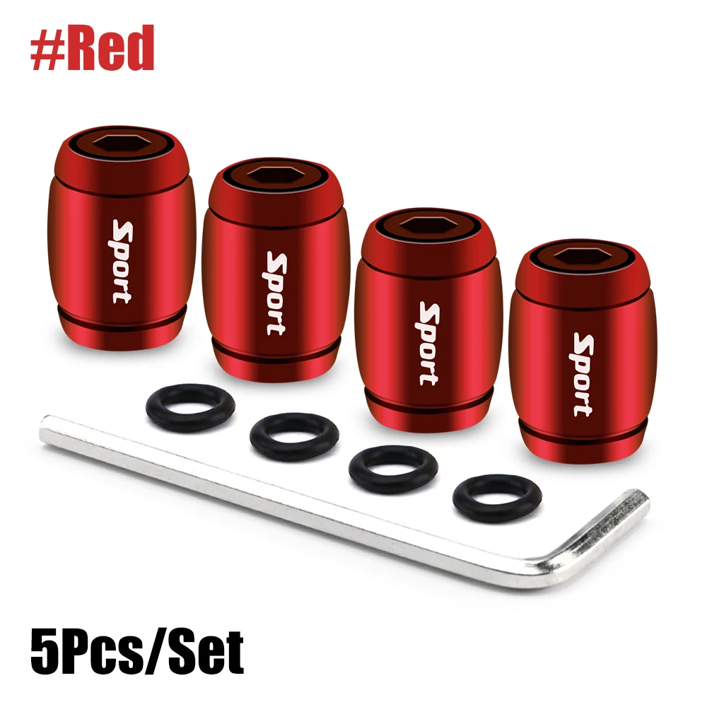 Anti Theft Tire Valve Caps Sport Style Valve Stem Covers Dust Proof Caps for Wheels Decorative Tyre Zinc Alloy Auto Accessories