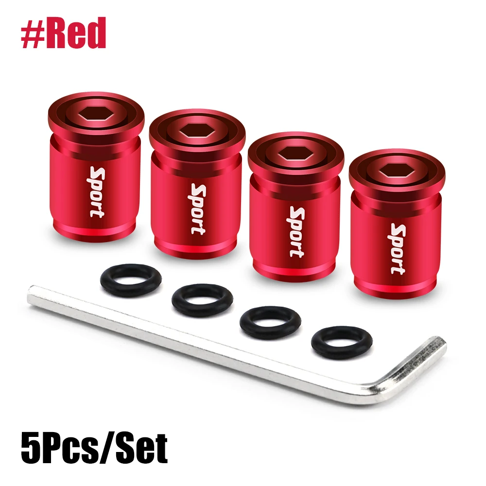 Anti Theft Tire Valve Caps Sport Style Valve Stem Covers Dust Proof Caps for Wheels Decorative Tyre Zinc Alloy Auto Accessories