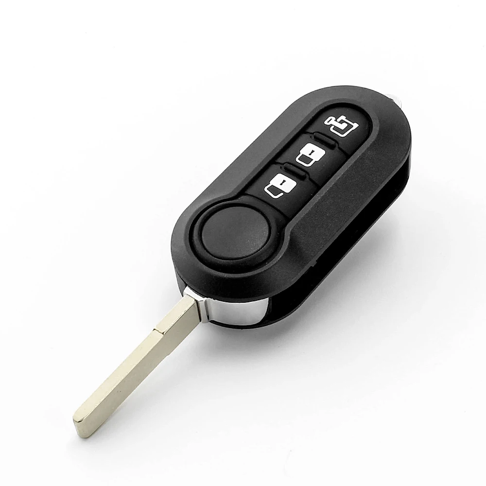 KEYYOU 3 Buttons Flip Remote Key For Fiat 500 Panda Punto Bravo Ducato Peugeot Boxer Citroen Jumper Auto SIP22 Blade