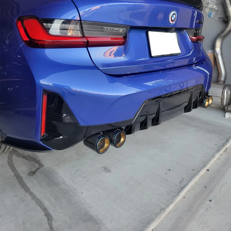 Quad Carbon Fiber Exhaust Tips for BMW G22 G23 M440i G20 M340i G42 M240i 2021+ Dual M Performance Muffler Tailpipe Endrohre