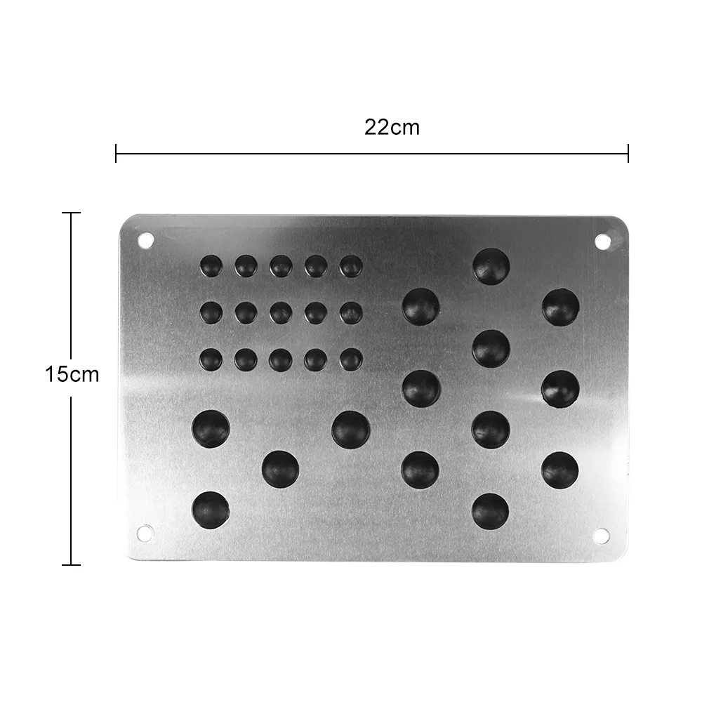 Car Floor Mat Foot Heel Scuff Plate Non-slip Carpet Patch Auto Alloy Silver Cover Anti-skid Pad Universal Interior Accessories