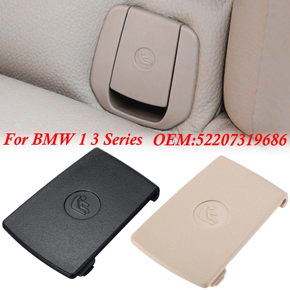 52207319686 Black Beige Car Rear Child Seat Fixing ISOFix Cover For BMW 1 3 Series F30 F31 F20 F21 F22 F80 M3 F34 X1 E84 E90 E87
