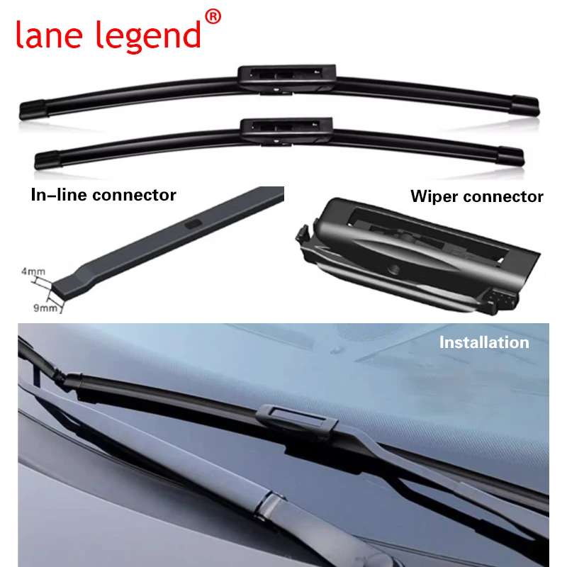 Wiper Front Rear Wiper Blades For Renault Clio 4 2012 - 2019 Windshield Windscreen Front Window 26"+14"+10" 2015 2016 2017 2018