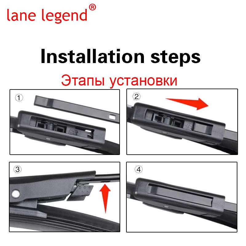 Wiper Front Rear Wiper Blades For Renault Clio 4 2012 - 2019 Windshield Windscreen Front Window 26"+14"+10" 2015 2016 2017 2018