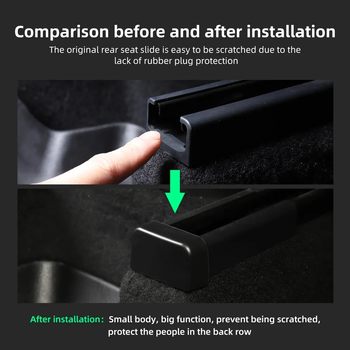 USVOTOV For 2025 2026 Tesla Model 3 Y YL Juniper Center Console Organizer Storage Box Tray Seat Rail Cover Protector Accessories