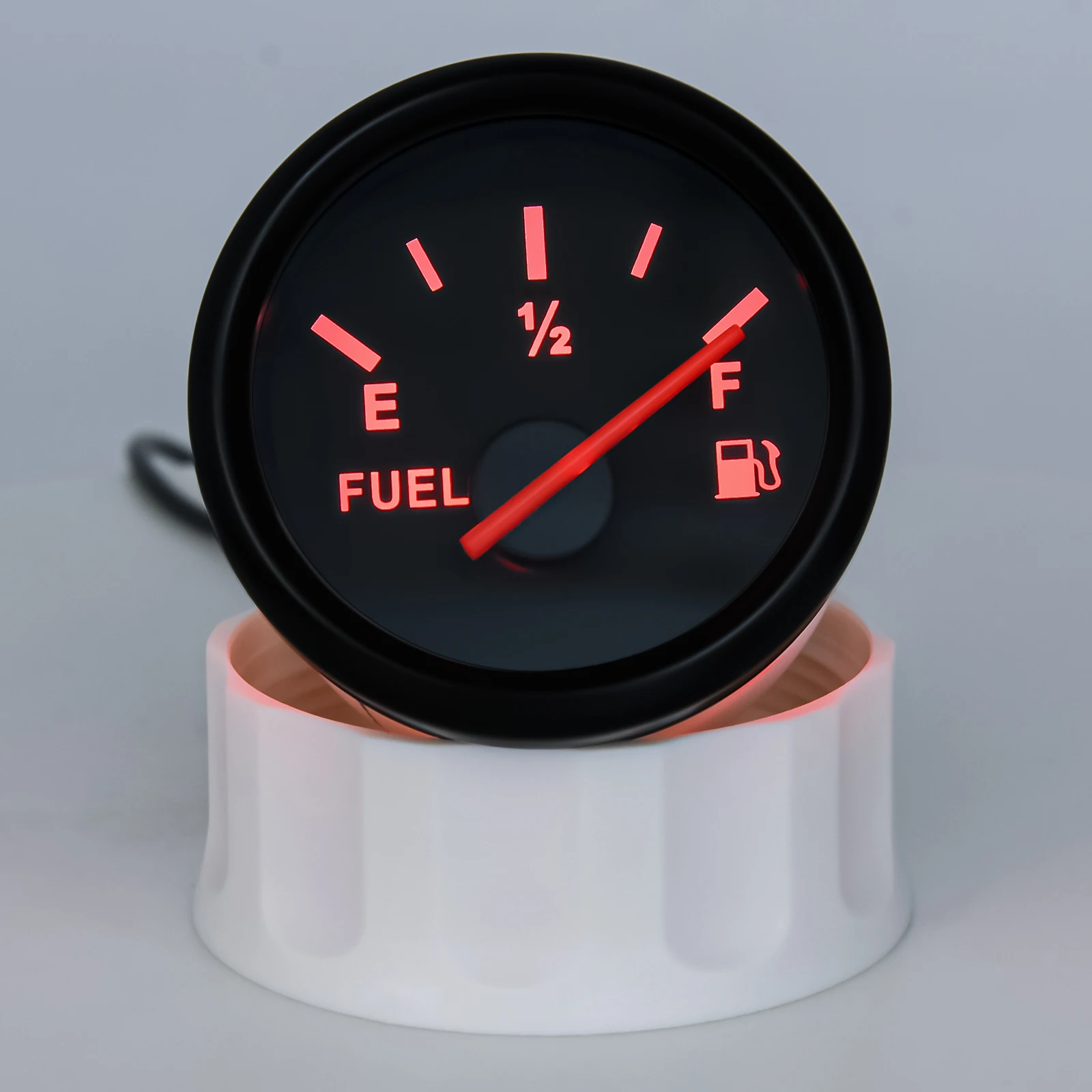 100-500mm Stainless Steel Marine Fuel Level Gauge Sensor Fit Boat Car Fuel Level Gauge Meter 0-190ohm with Red Backlight 9-32V