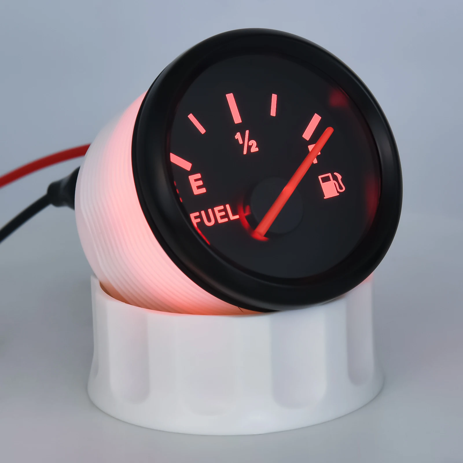 100-500mm Stainless Steel Marine Fuel Level Gauge Sensor Fit Boat Car Fuel Level Gauge Meter 0-190ohm with Red Backlight 9-32V