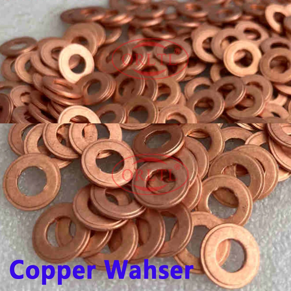 ORLTL 100PCS/lot Diesel Oil Fuel Injector Copper Washers F00VC17504 Auto Nozzle F00VC17503 F00VC17505 for BOSCH Delphi Denso