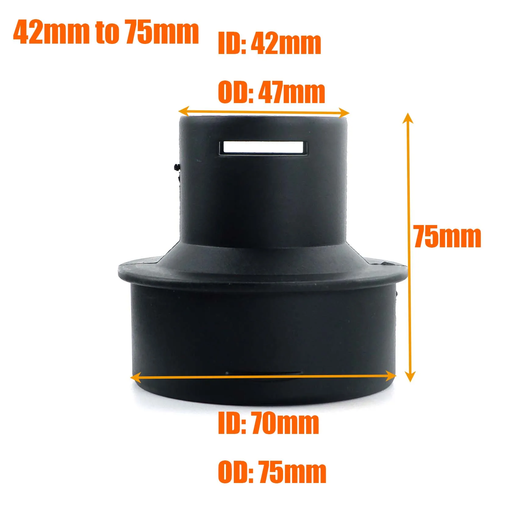 42to60mm 42to75mm 75to60mm Converter 42mm 60mm 75mm Diesel Heater Air Duct Ducting Connector Black For Car Truck VAN Camper