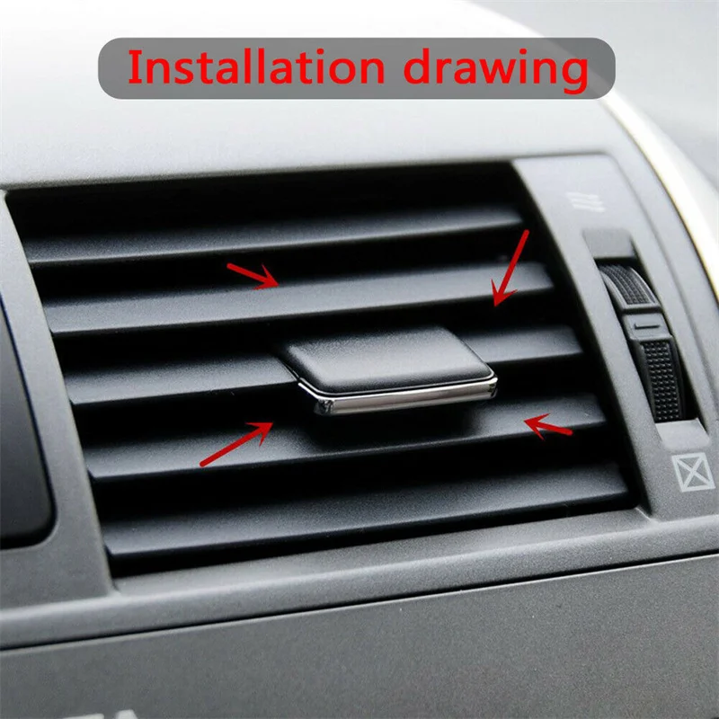 4pcs Auto Car Air Conditioning Vent Car Center Dash A/C Vent Louvre Blade Slice Air Conditioning Leaf Clips Set Accessories