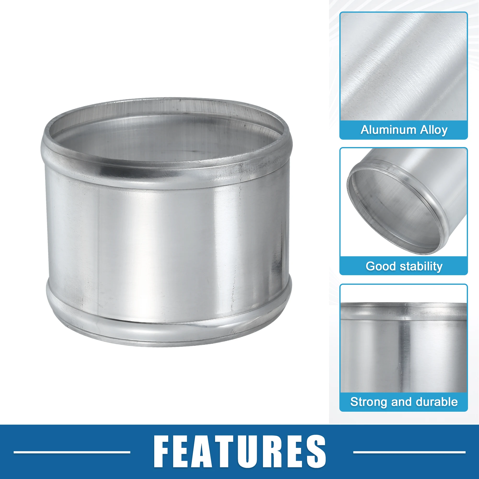 UXCELL 27mm-97mm ID 32mm-102mm OD Car Adapter Joiner Pipe Universal 76mm Length Connector Tubing Adapter Aluminum Alloy