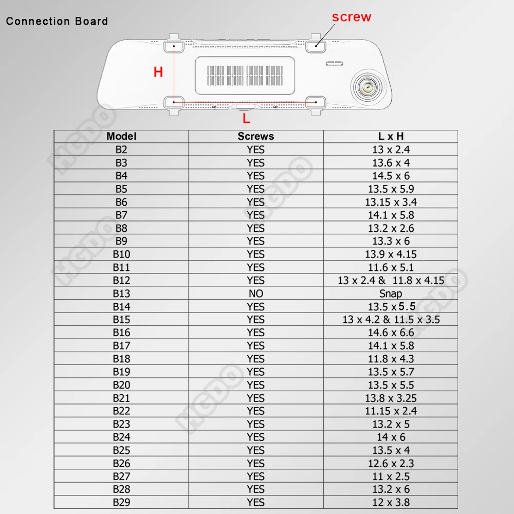 HGDO B24-B29 Rear View In Door Interior Mirror Mounting Bracket Car Dvr Holder Mirror Dash Cam Support For Toyota Tesla BENZ BWM