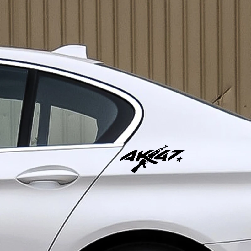 Car front and rear glass car stick triangle window sticker AK creative personality reflective stick waterproof car sticker