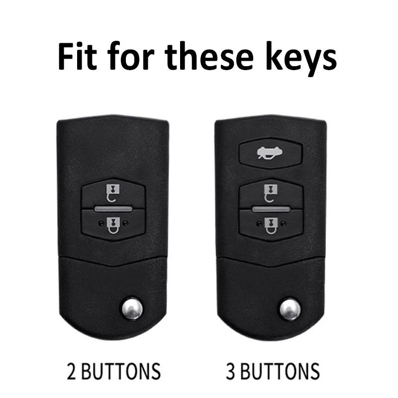 For Mazda Demio 2 3 5 6 M3 M5 M6 CX-5 CX7 CX9 RX8 MX5 MPV 2/3 Buttons TPU Shell Fob Holder Car Key Case Cover Keyless