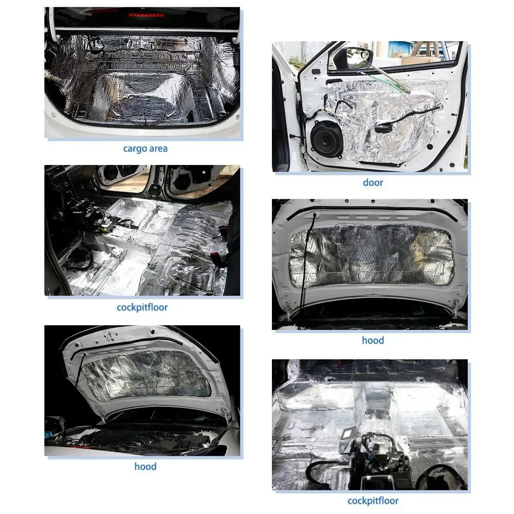 Sound Deadener Mat Auto Acoustic Thermal Mat Sound Proof Wall Panels Car Deadening Noise Insulation Mats for Car 5/10mm 200x50cm