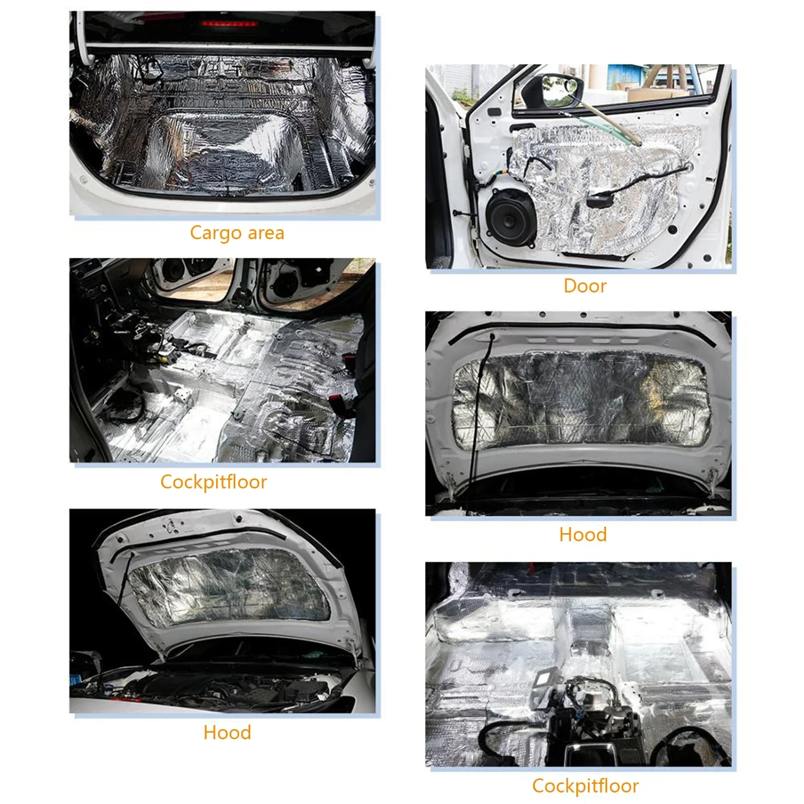 Sound Deadener Mat Auto Acoustic Thermal Mat Sound Proof Wall Panels Car Deadening Noise Insulation Mats for Car 5/10mm 200x50cm