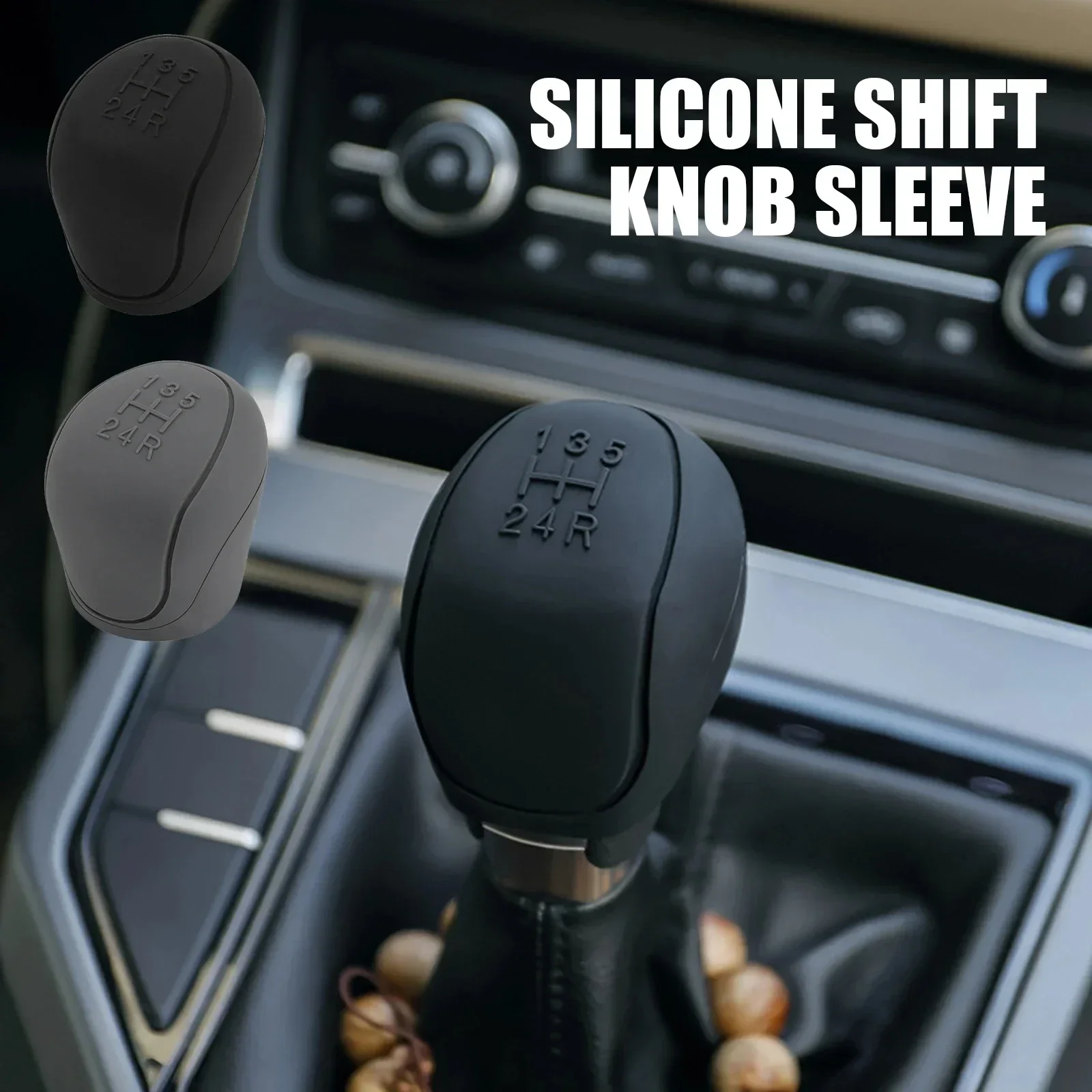 Car Manual Gear Shift Knob Cover Silicone Anti-slip Grip Covers Manual Handle Silicone Protection Auto Interior Accessories
