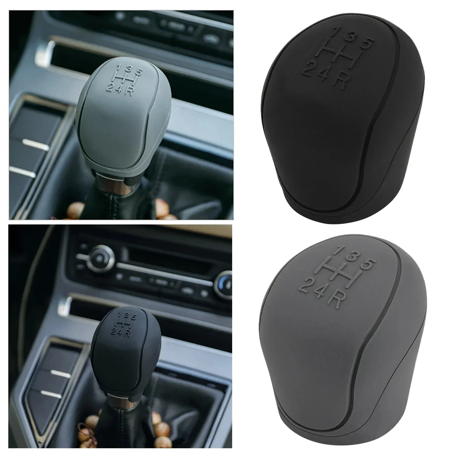 Car Manual Gear Shift Knob Cover Silicone Anti-slip Grip Covers Manual Handle Silicone Protection Auto Interior Accessories