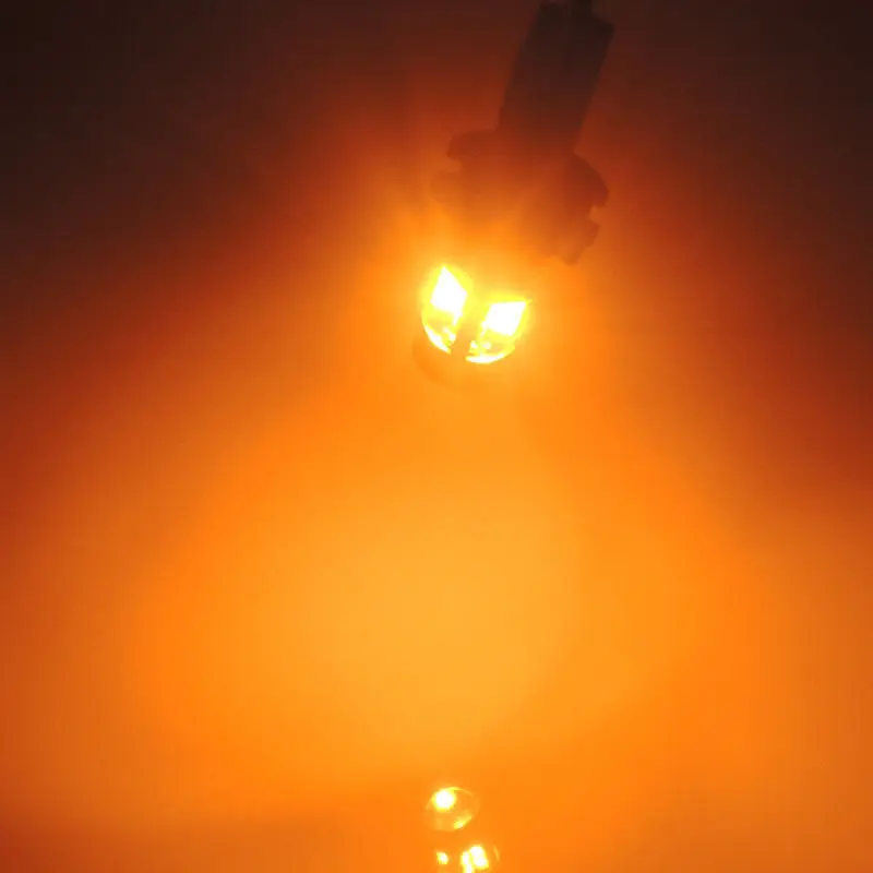 LED Signal Light Bulb Package 3030 12V DC 1Pair Orange Amber 158 175 Position 2821 Parking 2827 2525 T10 194NA