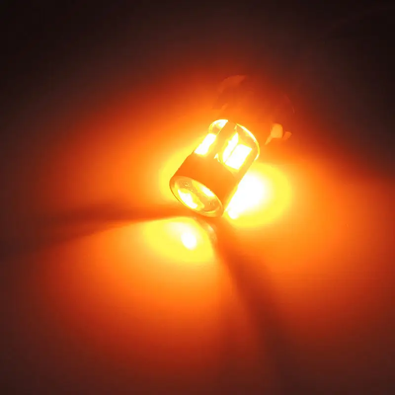 LED Signal Light Bulb Package 3030 12V DC 1Pair Orange Amber 158 175 Position 2821 Parking 2827 2525 T10 194NA