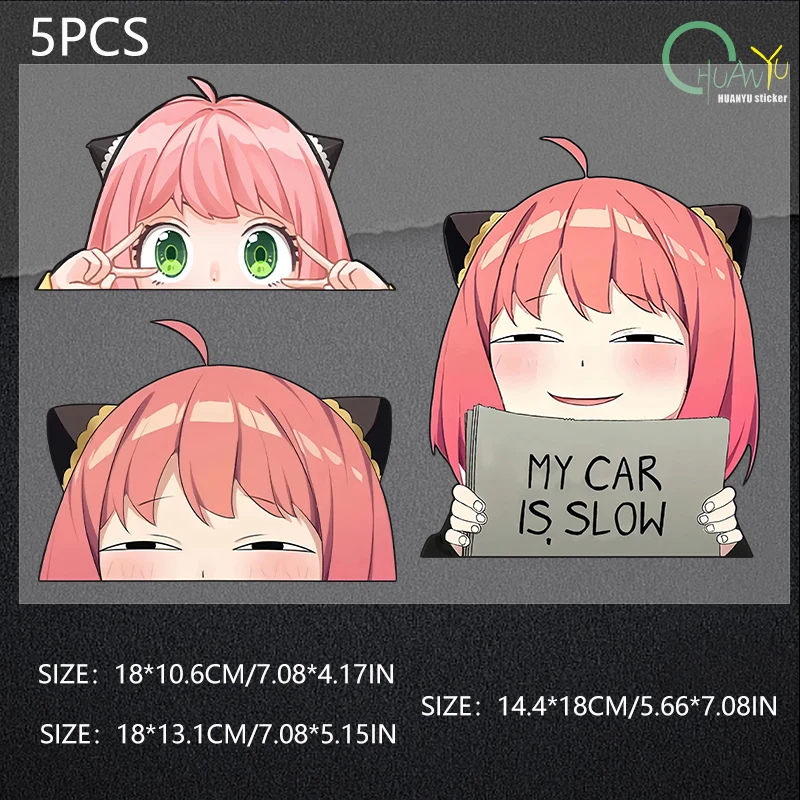 Ania Fujie Spies' Homecoming Head Facial Bag Body Door Sticker anime Creative Reflective Sticker