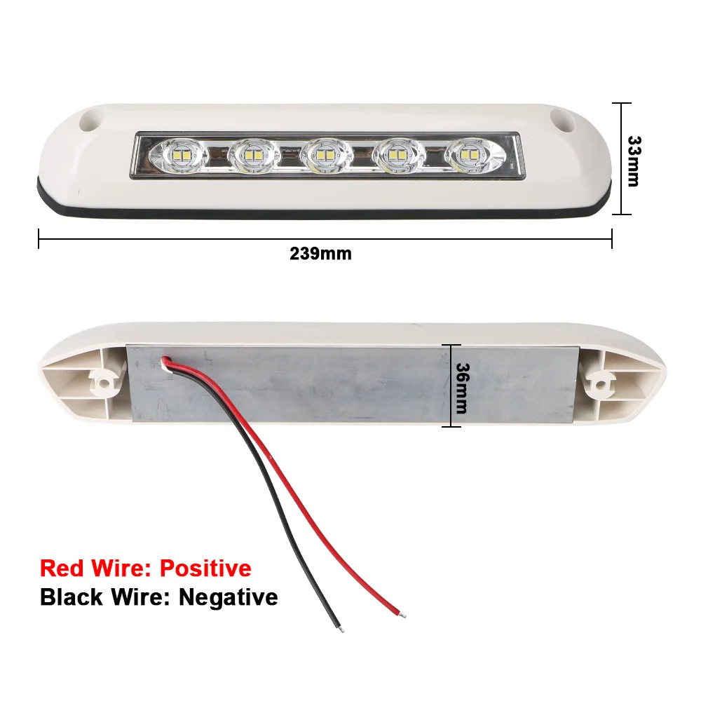 RV Van Trailer Exterior Lamp 12V/24V Waterproof LED Awning Porch Light Caravan Interior Wall Lamps