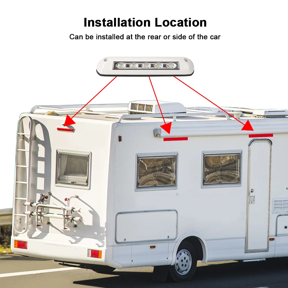 RV Van Trailer Exterior Lamp 12V/24V Waterproof LED Awning Porch Light Caravan Interior Wall Lamps
