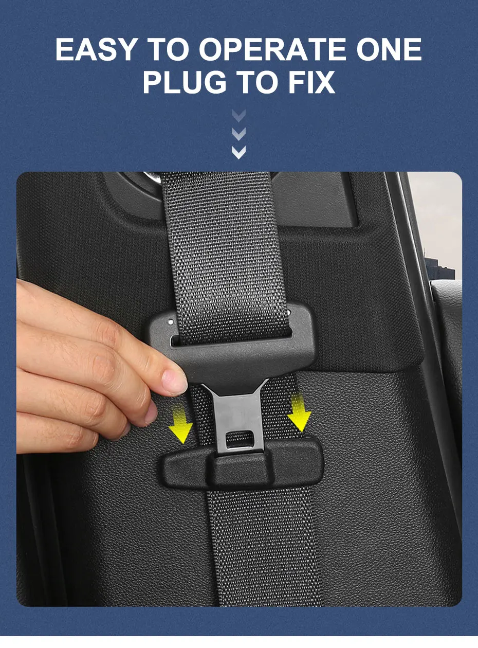 SEAMETAL 2pcs Car Seat Belt Holder Clip ABS Safety Belt Clip Prevent Falling Universal Seat Belt Accessories Stay in Position