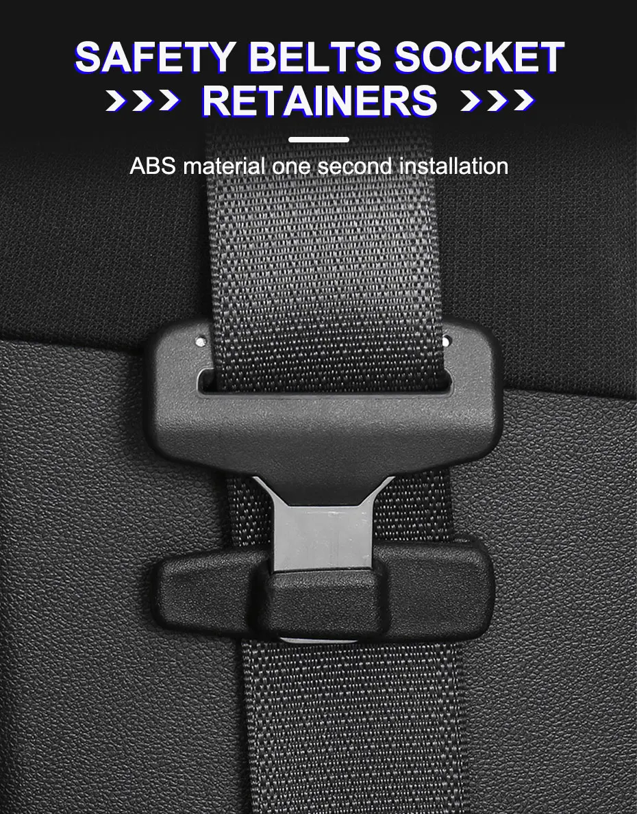 SEAMETAL 2pcs Car Seat Belt Holder Clip ABS Safety Belt Clip Prevent Falling Universal Seat Belt Accessories Stay in Position