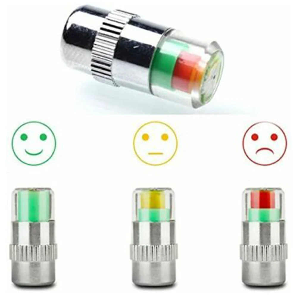 8pcs Motorcycle Car Tire Pressure Monitor Valve Cap Sensor Indicator Eye Alert Auto Tire Pressure Inspection Tool Tire valve