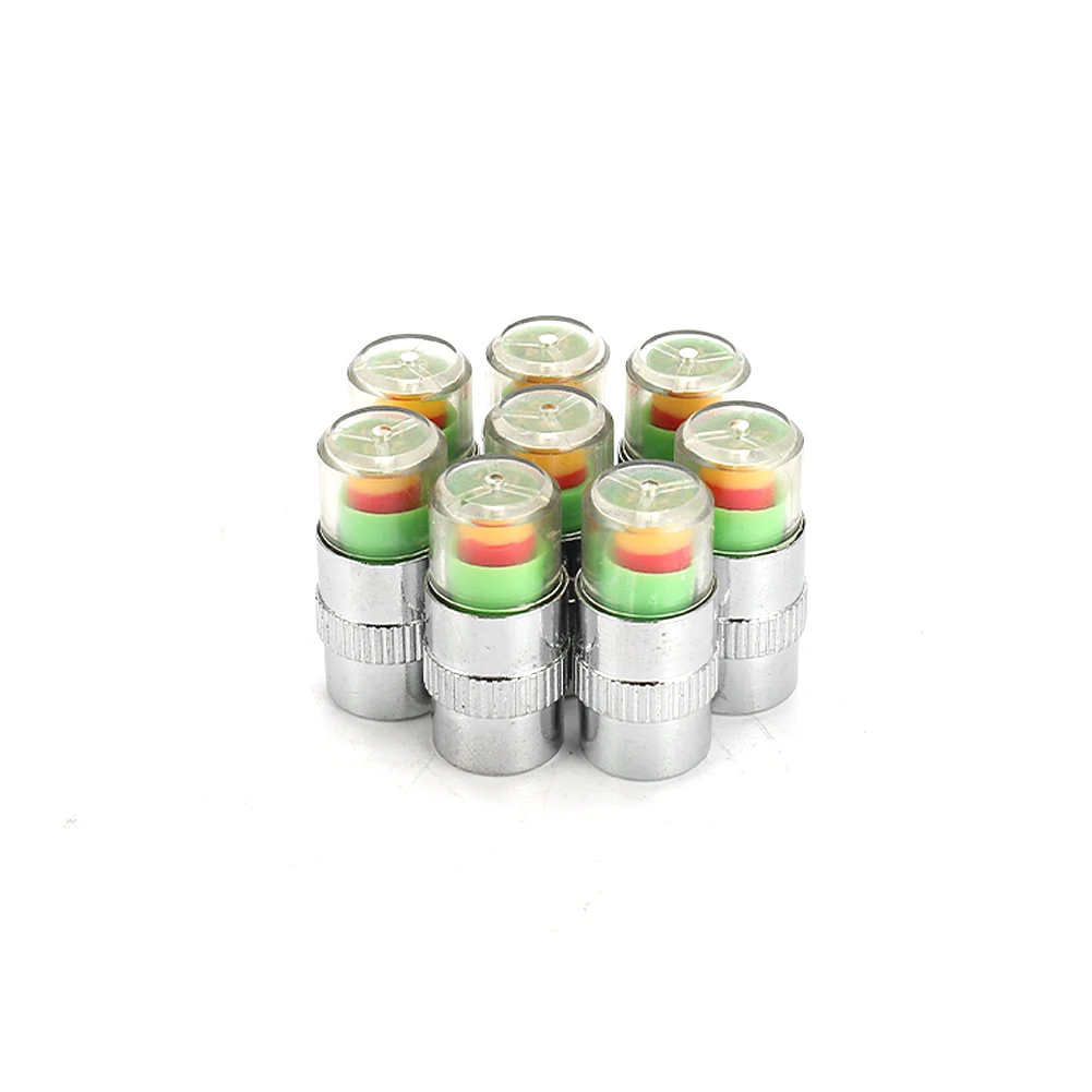 8pcs Motorcycle Car Tire Pressure Monitor Valve Cap Sensor Indicator Eye Alert Auto Tire Pressure Inspection Tool Tire valve