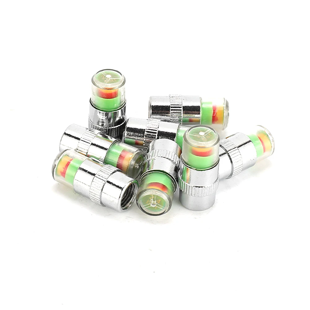 8pcs Motorcycle Car Tire Pressure Monitor Valve Cap Sensor Indicator Eye Alert Auto Tire Pressure Inspection Tool Tire valve