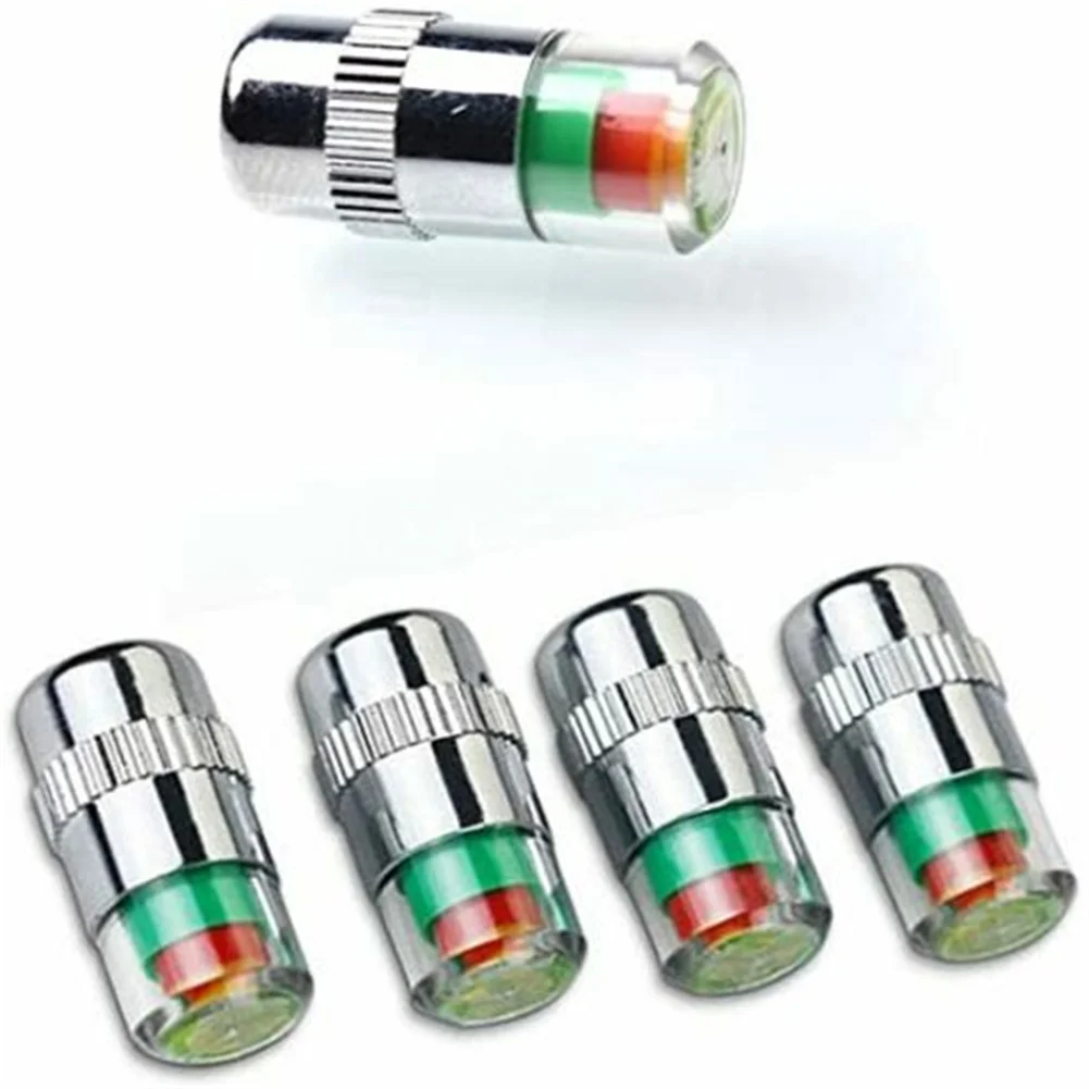 8pcs Motorcycle Car Tire Pressure Monitor Valve Cap Sensor Indicator Eye Alert Auto Tire Pressure Inspection Tool Tire valve