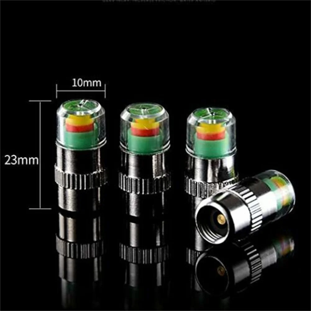8pcs Motorcycle Car Tire Pressure Monitor Valve Cap Sensor Indicator Eye Alert Auto Tire Pressure Inspection Tool Tire valve
