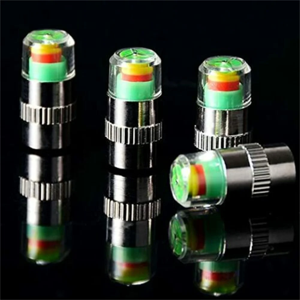 8pcs Motorcycle Car Tire Pressure Monitor Valve Cap Sensor Indicator Eye Alert Auto Tire Pressure Inspection Tool Tire valve