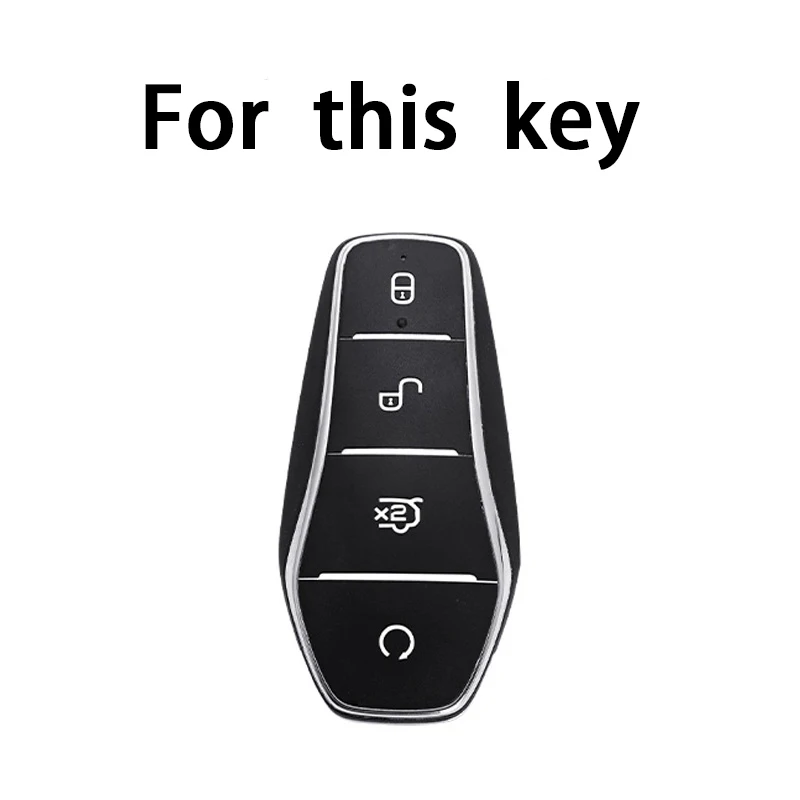 4 Buttons TPU Car Key Case for BYD Atto 3 Han EV Dolphin Remote Control Protect Cover Auto Accessories