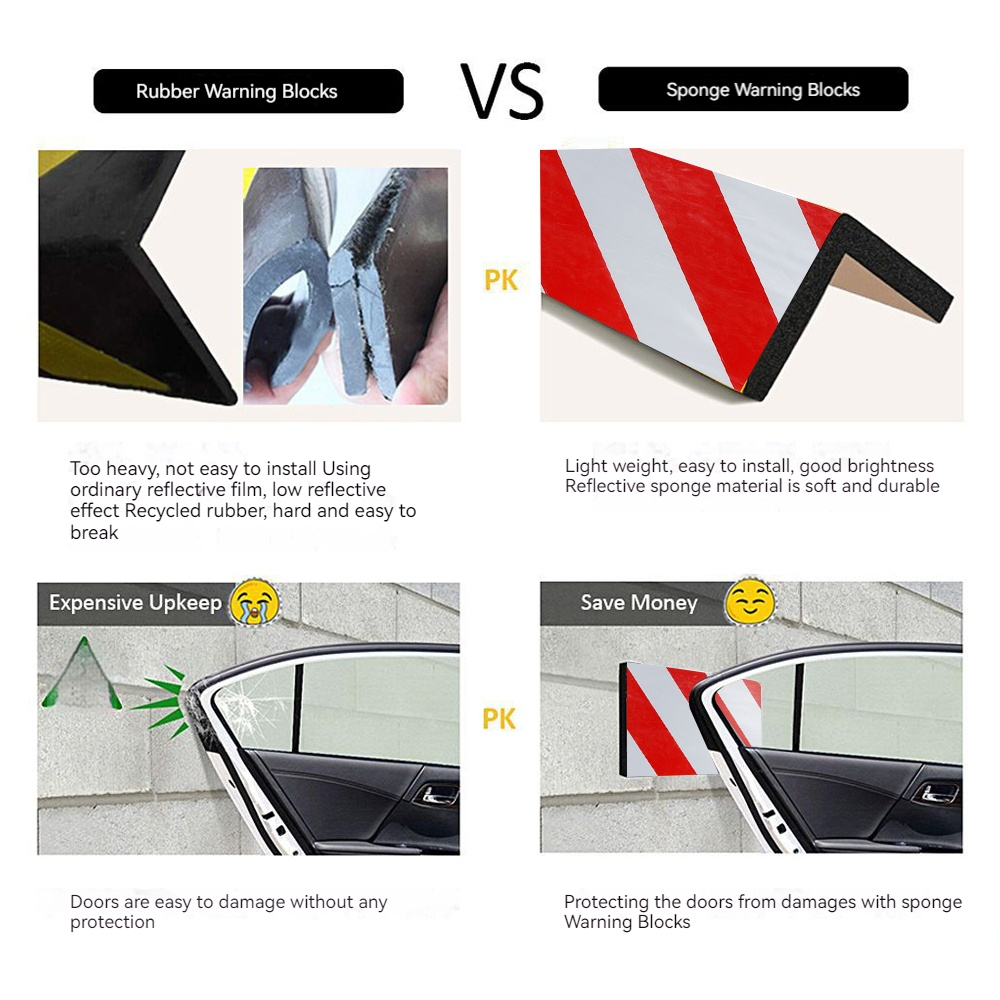 4PCS Garage Wall Protector Foam Edge Corner Cars Anti-collision Sticker Garage Columns Anti Scratch Auto Door Bumper Protectors