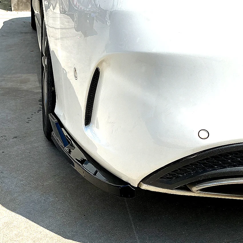 Car Rear Bumper Diffuser Side Splitters For Mercedes Benz C Class W205 C180 C200 C260 C43 AMG 2015-2021 Body Kits Tuning