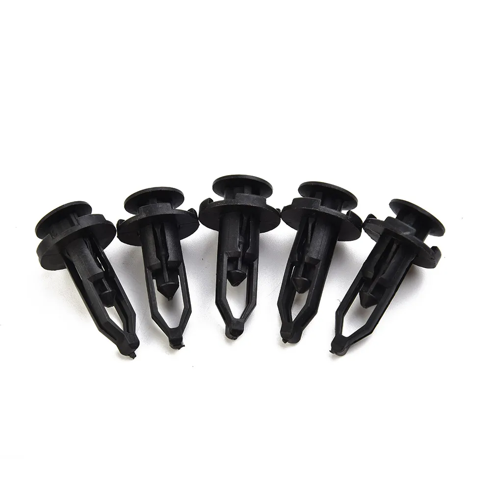 100pcs 9mm Car Bumper Rear Cover Push-type Clamp Black Plastic Fixed Clip Fasteners For Toyota 52161-16010