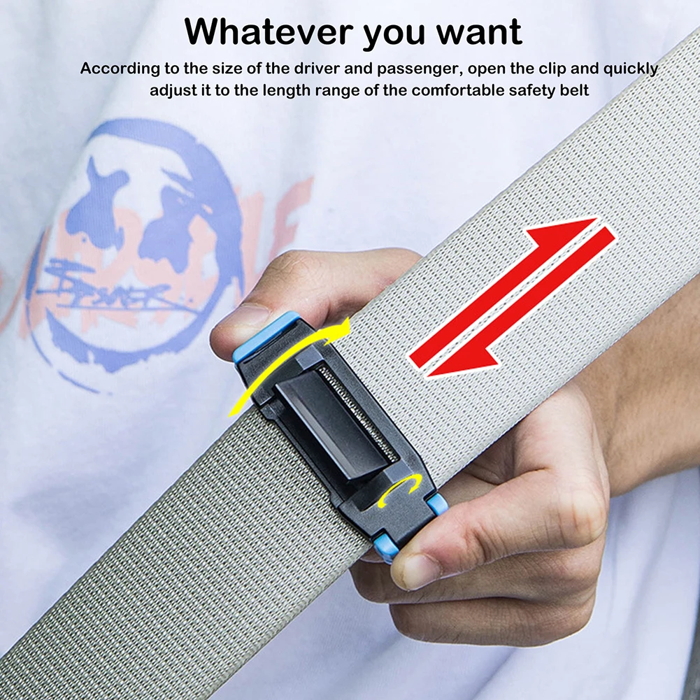 2Pcs Adjustable Car Safety Seat Belts Holder Stopper Buckle Clamp Car Seat Belt Fixing Clips Car Seat Belt Ornaments Accessories