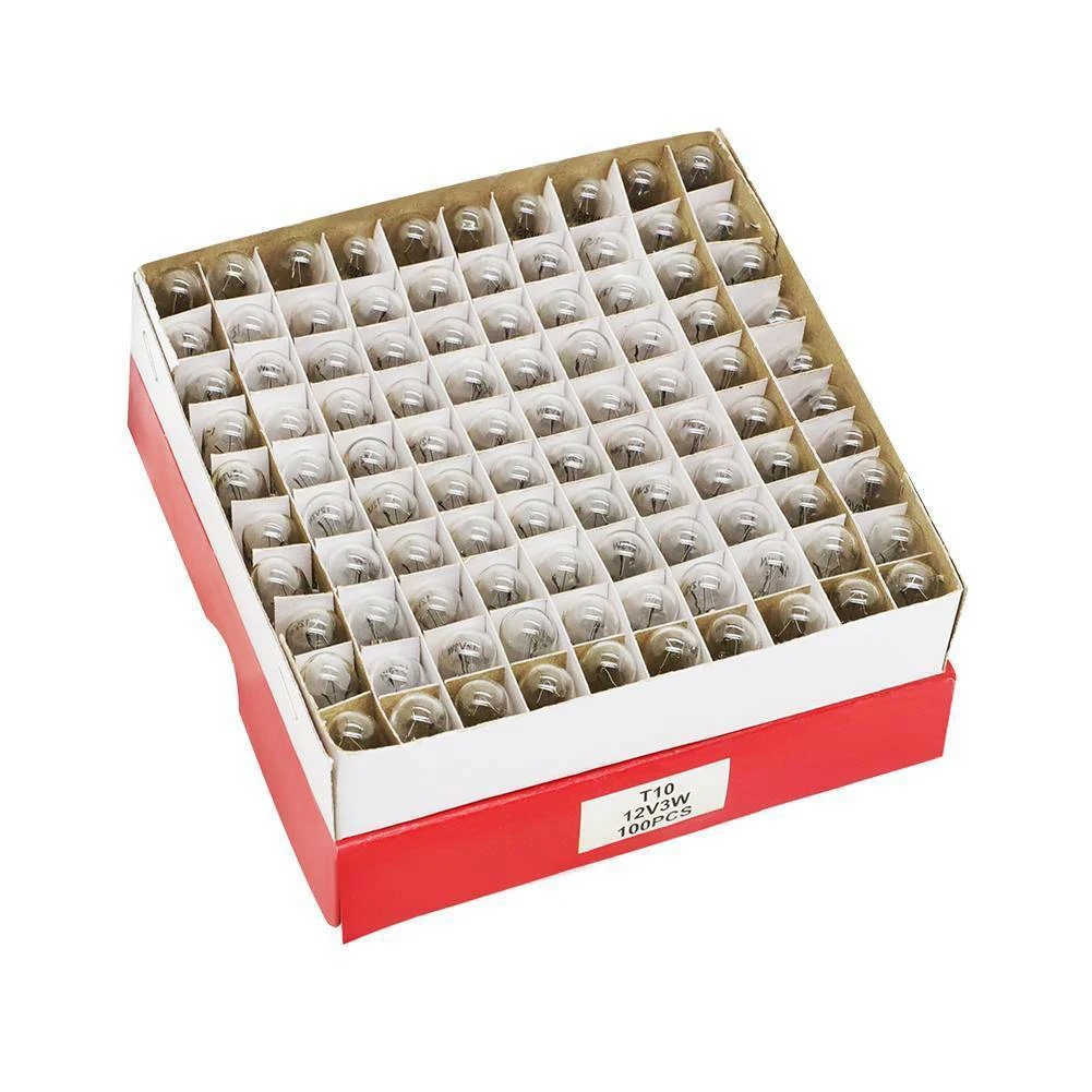 A Box Of 100 Light Bulbs 194 T10 Incandescent Bulbs Interior Dome High Mount Stop Directional Signal 657 912 1250