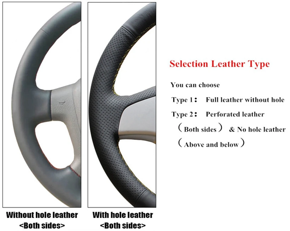 Artificial Leather Car Steering Wheel Covers for Volkswagen VW Golf 4 Passat B5 1996-2003 Seat Leon 1999-2004 Polo 1999-2002