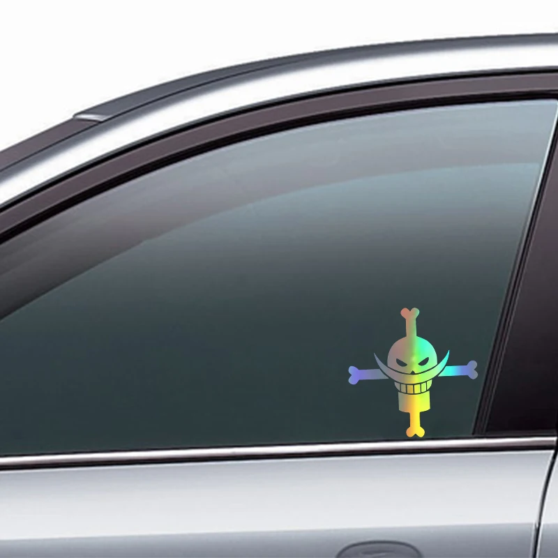 G162 Car Stickers Whitebeard Pirates Marine Reflective Decoration For Fuel Tank Cap Bumper Trunk Motorcycle Helmet Laptop Phone