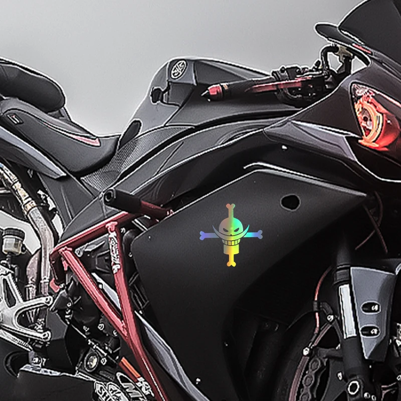 G162 Car Stickers Whitebeard Pirates Marine Reflective Decoration For Fuel Tank Cap Bumper Trunk Motorcycle Helmet Laptop Phone