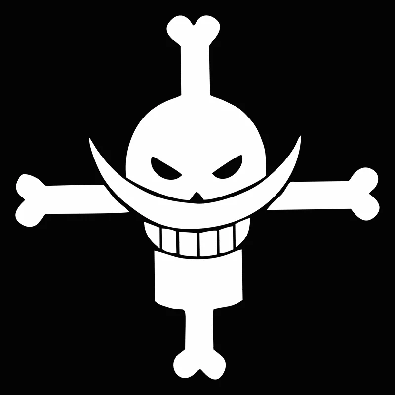 G162 Car Stickers Whitebeard Pirates Marine Reflective Decoration For Fuel Tank Cap Bumper Trunk Motorcycle Helmet Laptop Phone