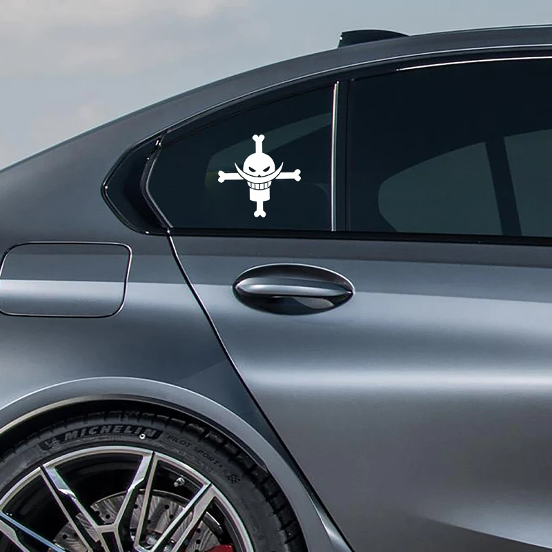 G162 Car Stickers Whitebeard Pirates Marine Reflective Decoration For Fuel Tank Cap Bumper Trunk Motorcycle Helmet Laptop Phone