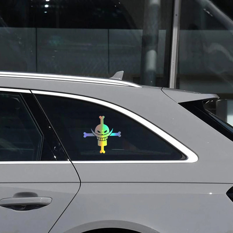 G162 Car Stickers Whitebeard Pirates Marine Reflective Decoration For Fuel Tank Cap Bumper Trunk Motorcycle Helmet Laptop Phone