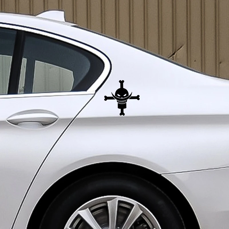 G162 Car Stickers Whitebeard Pirates Marine Reflective Decoration For Fuel Tank Cap Bumper Trunk Motorcycle Helmet Laptop Phone