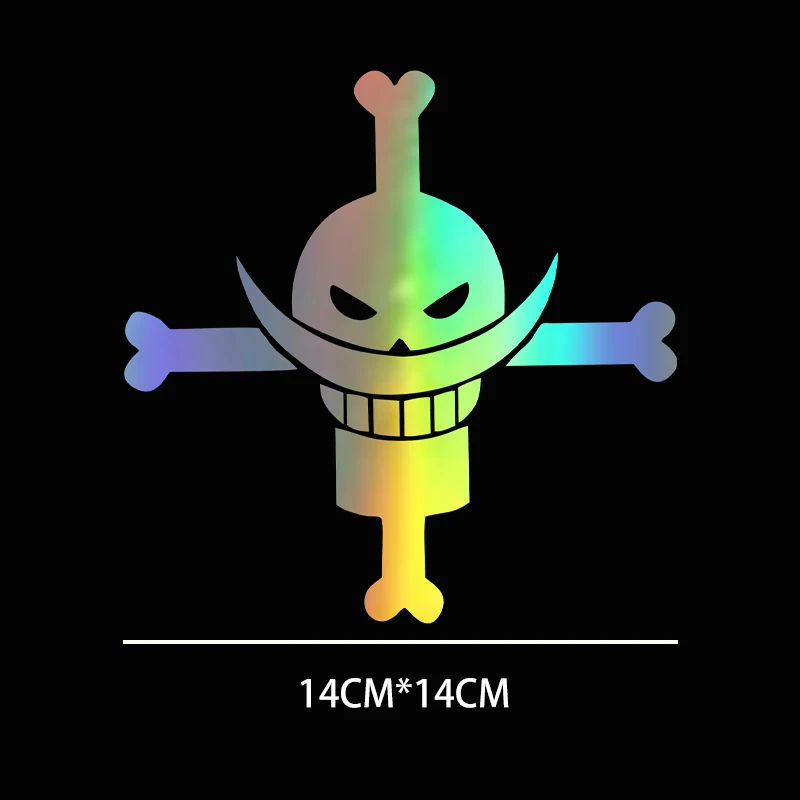 G162 Car Stickers Whitebeard Pirates Marine Reflective Decoration For Fuel Tank Cap Bumper Trunk Motorcycle Helmet Laptop Phone