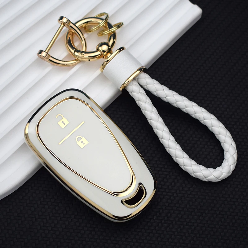 For Chevrolet Malibu Blazer Traverse Seeker Onix Equino Volt Bolt Trax Orlando Cruze Spark Sonic Camaro TPU Car Key Case Cover